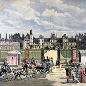 Arrival of the president of the Republique, Chateau de Fontainebleau, 1892. Artist: Henri Meyer