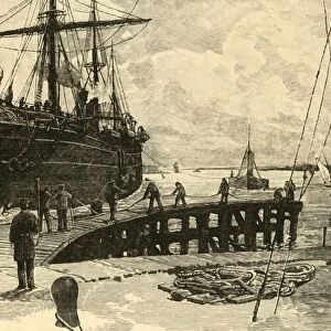 Arrival of a Steamer at Southampton Docks, 1898. Creator: Unknown