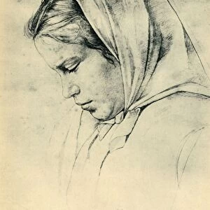 The artists sister Agathe, 1866, (1943). Creator: Hans Thoma