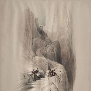 Ascent to the Summit of Sinai, 1839. Creator: David Roberts (British, 1796-1864)