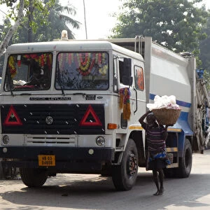Ashok Leyland truck in West Bengal, India, 2019. Creator: Unknown