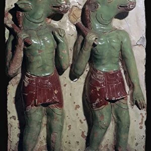 Ass-headed demons from a temple in Thailand