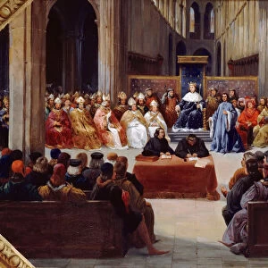 The assembly of the Estates-General, April 10, 1302. Artist: Alaux, Jean (1786-1864)