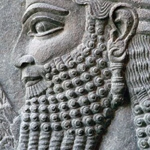 Assyrian relief of a genie protector from the palace of Sargon II at Khorsabad