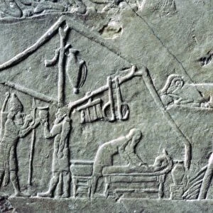 Assyrian relief of a military camp