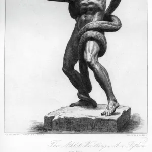 The Athlete Wrestling with a Python, c1880-1882. Artist: A Gilbert