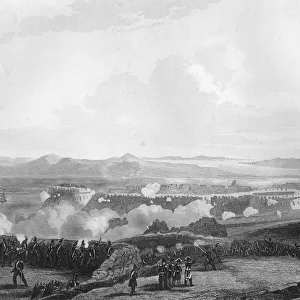 The attack on Bomarsund, during the Crimean War, 1854 (1857). Artist: W Hulland