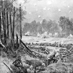 The attack of the German trenches at Nogent-l Abbesse, Rheims front, 24th September 1914, (1926). Artist: Richard Caton Woodville II