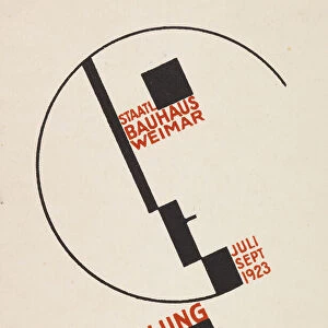 Ausstellung Bauhaus Weimar (Bauhaus exhibition). Postcard, 1923. Creator: Helm, Dorte (1898-1941)