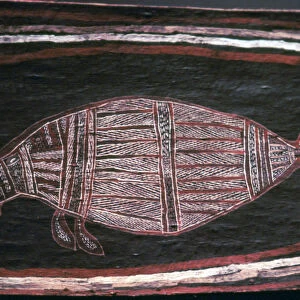 Australian Aboriginal bark-painting of a Dugong