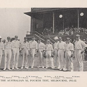 The Australian XI for the Fourth Test vs England at Melbourne, 1911 (1912). Artist: Sears