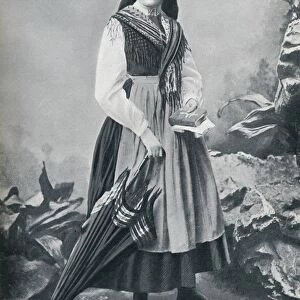 An Austrian girl in the national costume, 1912. Artist: R Lechner