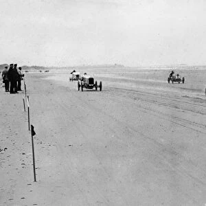 Austro Daimler Sascha, Malcolm Campbell 1922 Saltburn sands. Creator: Unknown