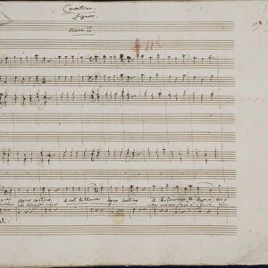 The autograph manuscript: Le nozze di Figaro, Opera buffa in four acts, 1785
