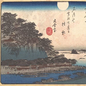 Autumn Moon at Ishiyama, 1857. 1857. Creator: Ando Hiroshige