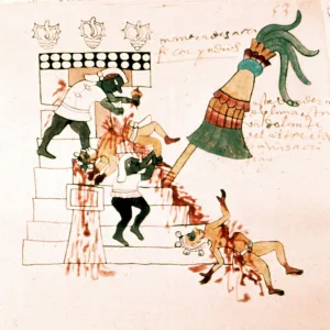 Aztec temple sacrifice