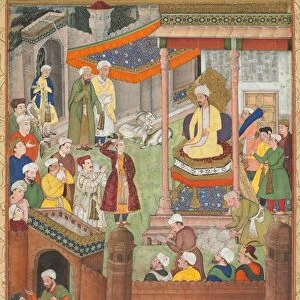 Babur receives booty and Humayuns salute after the victory over Sultan Ibrahim