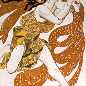 Bacchante, costume design for a Ballets Russes production of Tcherepnins Narcisse, 1911. Artist: Leon Bakst