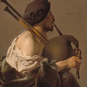 Bagpipe Player, 1624. Creator: Hendrick ter Brugghen