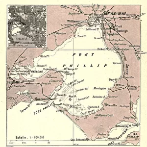 Baie de Melbourne et Port Phillip; Les Terres Du Pacifique, 1914. Creator: Unknown