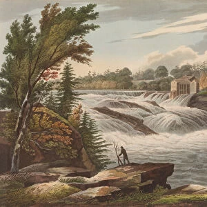 Bakers Falls (No. 8 of The Hudson River Portfolio), 1823-24. Creator: John Hill