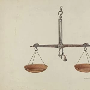 Balance Scales, c. 1940. Creator: William Kieckhofel