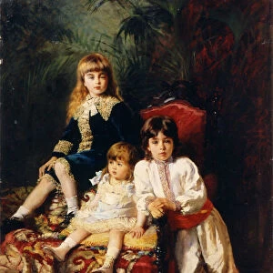 The Balashovs Children, 1880. Artist: Konstantin Makovsky