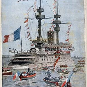 A ball on board the battleship Formidable, Villefranche Harbour, France, 1896. Artist: Henri Meyer