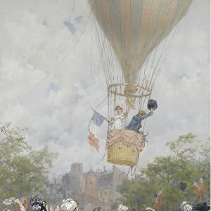 Balloon Ascent. Artist: Kaemmerer, Frederik Hendrik (1839-1902)