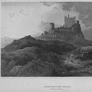 Bamborough Castle, Northumberland, 1814. Artist: John Greig