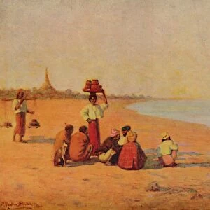 On the Banks of the Irrawaddy - Waiting for the Steamer, 1913. Artist: James Raeburn Middleton