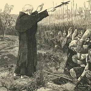 Bannockburn: The Abbot of Inchaffray Blessing The Scots Before The Battle, (1314), 1890