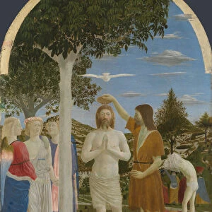 The Baptism of Christ, 1450s. Artist: Piero della Francesca (ca 1415-1492)