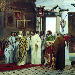 The Baptism of grand prince of Kiev Vladimir the Great in 987, 1883