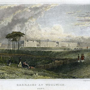 Barracks at Woolwich, Kent, c1830. Artist: J Hinchliff