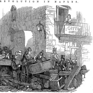 Barricade in the Strada di Toledo just before the attack, Revolution in Naples, 15 May 1848