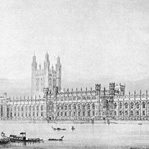 One of Barrys design for the new Houses of Parliament, 21 May 1836, (c1920). Artist: Sir Charles Barry