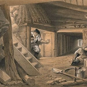 Mine in the Bastion du Mat, 1856. Artist: Thomas Picken