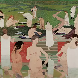 The Bath: Summer Evening (Le bain au soir d ete), 1892-1893. Artist: Vallotton, Felix Edouard (1865-1925)
