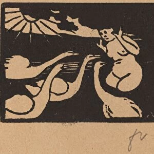 Bather with Swans (La baigneuse aux cygnes), 1893. Creator: Felix Vallotton