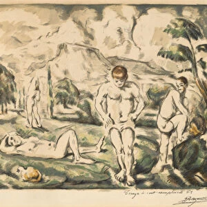 The Bathers (Large Plate), 1896-1897. Creator: Paul Cezanne