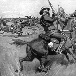 Battle of Blood River, 2nd Boer War, 17 September 1901. Artist: Frederick Judd Waugh