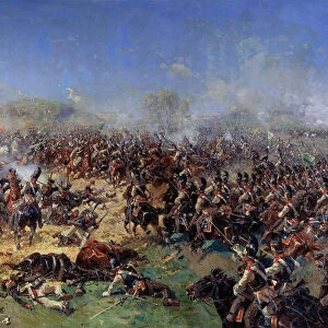 The Battle of Borodino on August 26, 1812. Third French Attack, 1913. Artist: Franz Roubaud