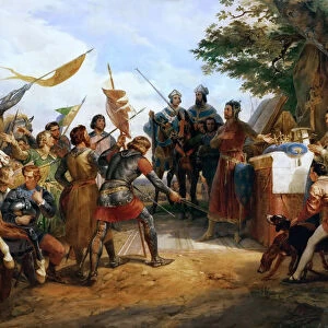 The Battle of Bouvines on 27 July 1214. Artist: Vernet, Horace (1789-1863)