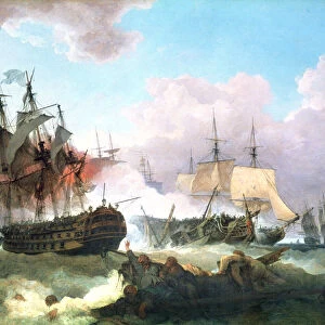 The Battle of Camperdown, 1799. Artist: Philip James de Loutherbourg