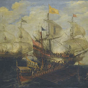 The Battle of Lepanto on 7 October 1571. Artist: Eertvelt, Andries van (1590-1652)