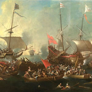 The Battle of Lepanto - A Sea Battle between Christians and Barbary Corsairs, 1615-20
