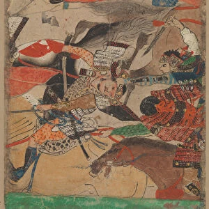 Battle at Rokuhara, from The Tale of the Heiji Rebellion (Heiji monogatari)... 14th century