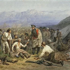 After the battle. Scene from the Crimean war, 1862