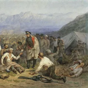 After the battle. Scene from the Crimean war, 1862